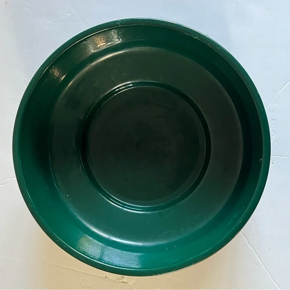 Vintage Made in Germany Green Glazed Ceramic Bowl – Ribbed Terracotta - Picture 6 of 8